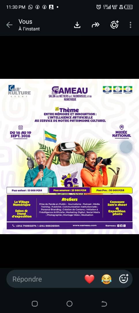 Gabon: la 6ème édition du Sameau 2026 lancée