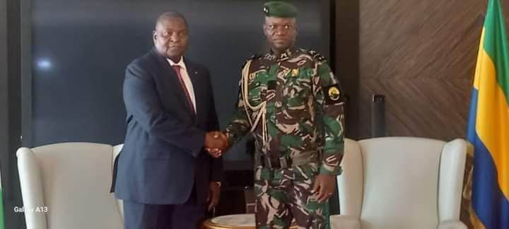 Gabon : Oligui Nguema rencontre le président Faustin Archange Touadera
